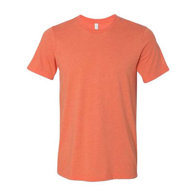 BELLA+CANVAS T-Shirt Jersey CVC pour Homme, TP, Orange Chiné