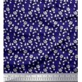 thumbnail image 1 of Soimoi Polyester Crepe Fabric Leaves & Floral Block Print Fabric by Yard 42 Inch Wide, 1 of 4