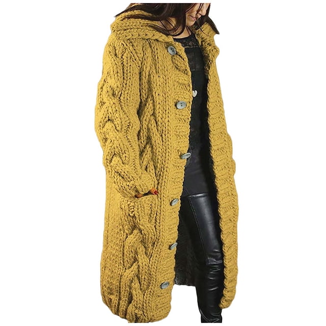 2025 Cardigan à Capuche pour Femmes Cardigans Maïs Soufflé pour Femmes Chandail Grande Taille Poche Chandails pour Femmes Grande Taille à devant Ouvert Boutonné Manches Longues Manteau