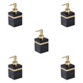 thumbnail image 2 of Ruiboury Resin Soap Dispenser Reusable for Tabletop Kitchen Shower Shampoo Bathroom Black 250ml 5Set, 2 of 6