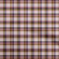 thumbnail image 1 of oneOone Polyester Spandex Brown Fabric Check Sewing Material Print Fabric By The Yard 56 Inch Wide, 1 of 4