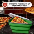 thumbnail image 3 of Contenant de Rangement pour pizza Réutilisable et Extensible avec 5 Plateaux Chauffants Micro-Ondables, Boîte à pizza en silicone Ajustable, Contenant pour Tranches de pizza Gain de Place et Restes, Compatible Micro-Ondes et Lave-Vaisselle., 3 of 8