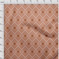 thumbnail image 3 of oneOone Georgette Viscose Fabric Diamond Geometric Printed Fabric 1 Yard 42 Inches Wide, 3 of 4