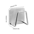 thumbnail image 3 of Product Category Rack Storage 2 – Kitchen Stainless Steel Sponge Holder and Dishcloth Brush Caddy Black Finish Practical Countertop Organizer for Cleaning, 3 of 7