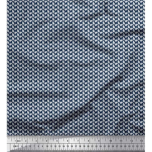 Soimoi Rayon Fabric Dot & Paisley Print Sewing Fabric Yard 42 Inch Wide