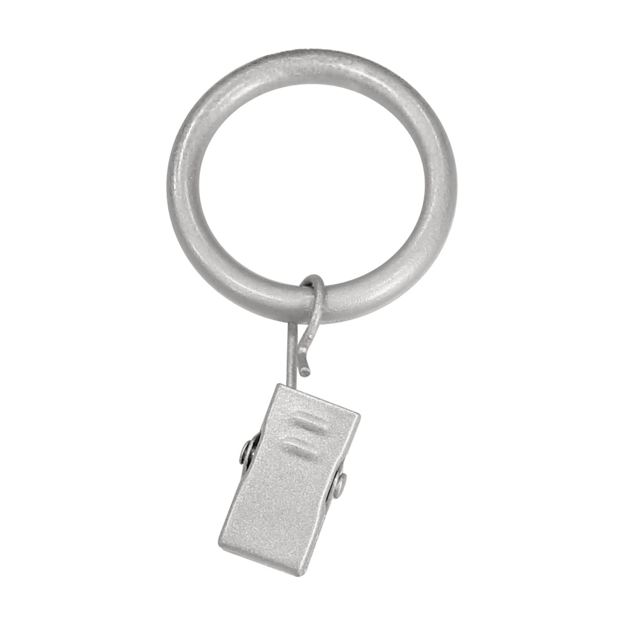 Anneaux avec pinces pour rideaux Nickel 2,5 cm Mainstays (paquet de 7)