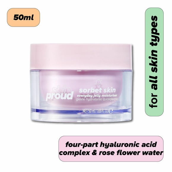 Skin Proud - Sorbet Skin - Everyday Jelly Moisturizer, Oil Free, 100% Vegan (50ml)