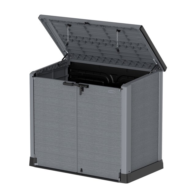 Duramax Boîte de Rangement Extérieure 1200L pour Terrasse et Jardin, Gris