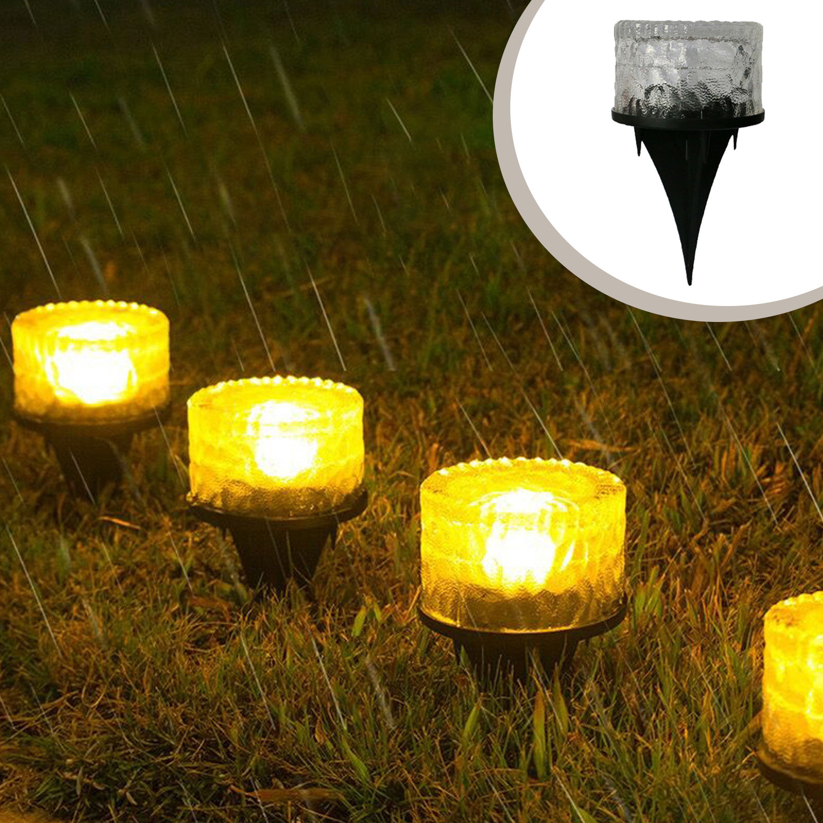Aidoshy Solar Ground Lights Outdoor With Led Lamp Beads Disk Lights Garden Lights Solar Powered In-Ground Outdoor Landscapes Lighting,Solar Street Lights Outdoor