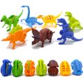 thumbnail image 1 of 7PCS Dinosaur Egg Mini Novelty Movable Dinosaur Figure Educational Toy for Kids, 1 of 10