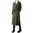 thumbnail image 1 of Birdeem Women's Solid Color Lapel Pocket Button Long Woolen Coat Jacket Cardigan Jacket, 1 of 1