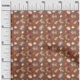 thumbnail image 2 of oneOone Popeline de Coton Brun Tissu Automne Matière de Robe Tissu Imprimé Tissu au Mètre 42 Pouces de Large, 2 of 4