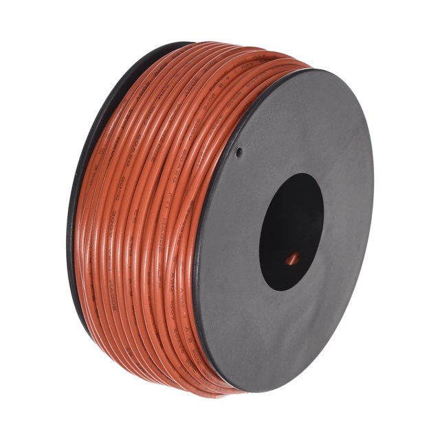 Uxcell 20AWG Stranded Wire Hookup 30M/100ft Orange, Electrical Wire UL1007 Spool