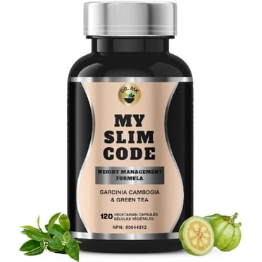 My Slim Code par Dr. MK - Formule de Gestion du Poids – Soutien Naturel du Métabolisme et du Contrôle de l'Appétit - Garcinia Cambogia et Thé Vert – 120 Capsules Végétariennes – Fabriqué au Canada