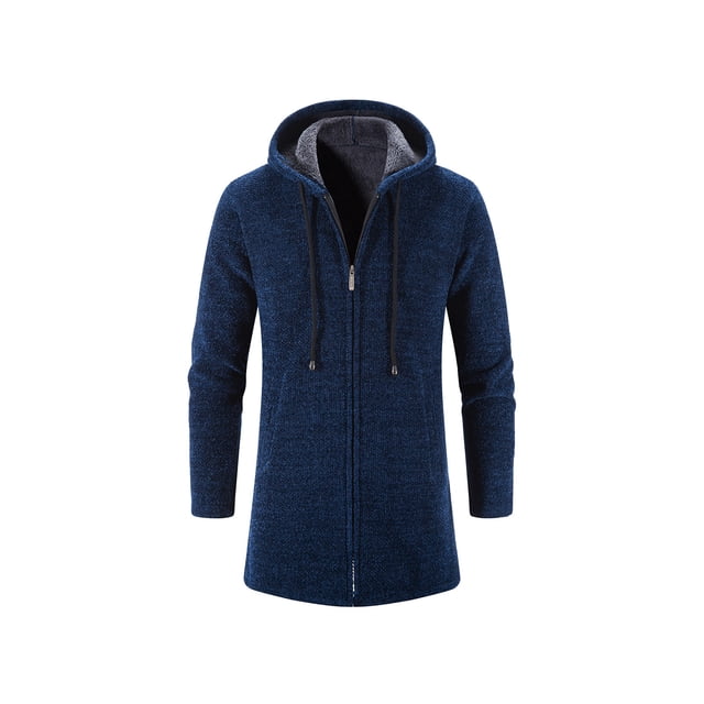 CEHVOM Cardigan à Capuche en Tricot pour Homme, Nouvelle Collection Automne, Long, Décontracté, Coloré