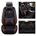 thumbnail image 2 of Maidao Car Seat Covers Leather Full Set for SEAT for Arona 2017-Present 5 Seats Compatible Airbag Waterproof Front Rear Cushion Protector with Pillows with Pillows Black and Coffee, 2 of 9