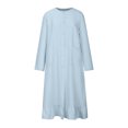 thumbnail image 4 of Gspmoly Robes d'Été pour Femmes 2025, Mode pour Femmes Col Rond Ample Manches Longues Uni Robe Longueur Cheville Longue Robe Robes de Mariage pour Femmes Économies d'Été, 4 of 8