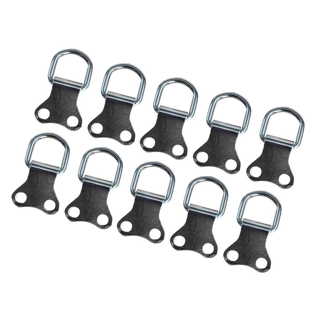 10 Pcs Crochets de Suspension pour Photos Anneaux en D 2 Trous