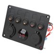 thumbnail image 3 of 5 Gang Switch Panel Waterproof 12-24V LED Switch Panel with Digital Voltmeter Backlit, 3 of 7