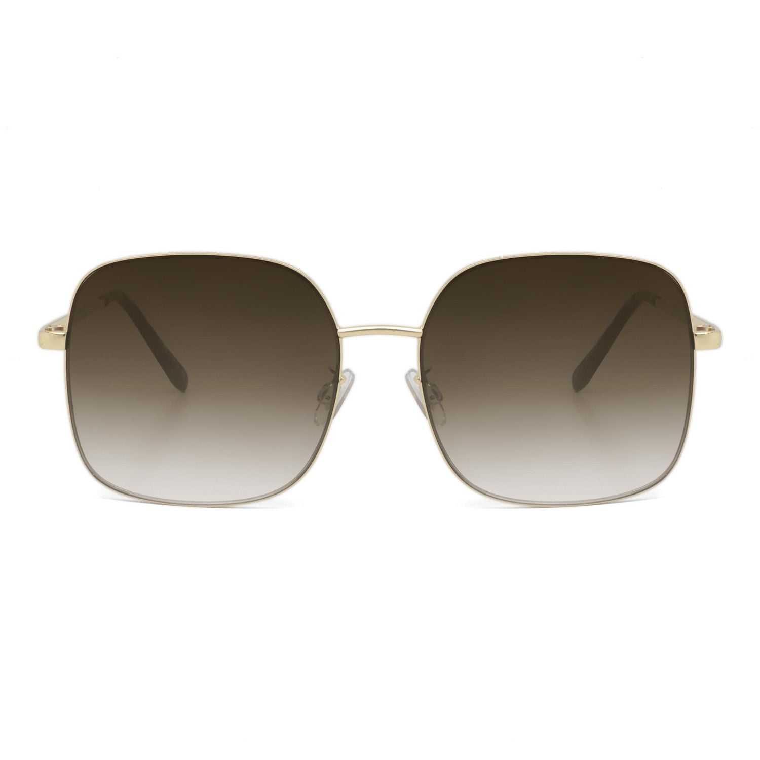 Lunettes de soleil aviateur carrées doré pour femmes Time & Tru