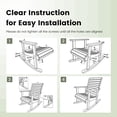 thumbnail image 4 of Gymax Wooden Rocking Chair High Back Fir Wood Armchair Natural Yard Patio, 4 of 5