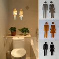 thumbnail image 4 of Lefu 1 Pair Self-adhesive Acrylic Men&Woman WC Door Sign Washroom Signage Sticker, 4 of 4