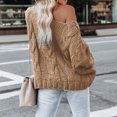 thumbnail image 5 of RKSTN Chandails pour Femmes Mode Manches Amples Chandail à Enfiler Hauts Blouse Chandail Tricoté Chandails d'Automne, 5 of 5