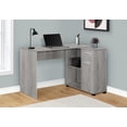 thumbnail image 3 of Monarch Specialties Computer Desk, Home Office, Corner, Storage Drawers, 46"l, L Shape, Work, Laptop, Laminate, Grey, Contemporary, Modern, 3 of 4