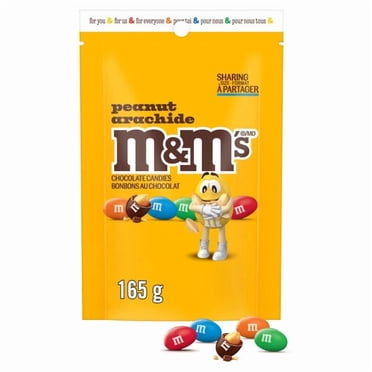 M&M'S, Peanut Milk Chocolate Candies, Sharing Bag, 165g