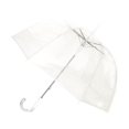thumbnail image 1 of SMATI Paris - Ladys Clear Birdcage Umbrella with white border - Transparent; Windproof; Auto open; Crystal style handle; French design; Dome shape umbrella, 1 of 5