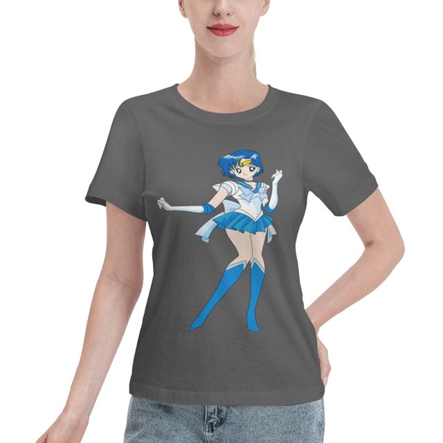 Women's Basic Short Sleeve T-Shirt Sailor Moon Mizuno Ami
