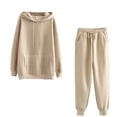 thumbnail image 1 of AherBiu Juniors 2 Piece Sweatsuits Tracksuits Women Men Unisex Basic Spring Fall Casual Sports Sets, 1 of 2