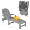 thumbnail image 2 of Gymax Set of 2 Patio Adjustable Chaise Lounge Chair Folding Sun Lounger Recliner Grey, 2 of 10