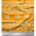 thumbnail image 1 of Soimoi Satin Silk Fabric Aztec & Tribal Elephant Animal Decor Fabric Printed Yard 42 Inch Wide, 1 of 3