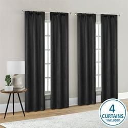 Mainstays 4 panneaux de rideau occultants en son genre, ensemble de 4, blanc, 28 po L x 84 po L