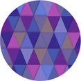 thumbnail image 1 of Ahgly Tapis Rond Lavable en Machine Intérieur Transitionnel Bleu Violet Violet, 8 Pieds Rond, 1 of 7