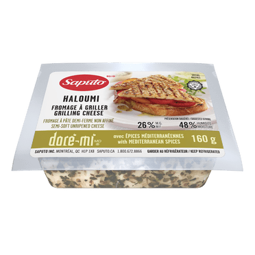 Saputo Doré-mi Haloumi cheese 26% M.F. Mediterranean spices