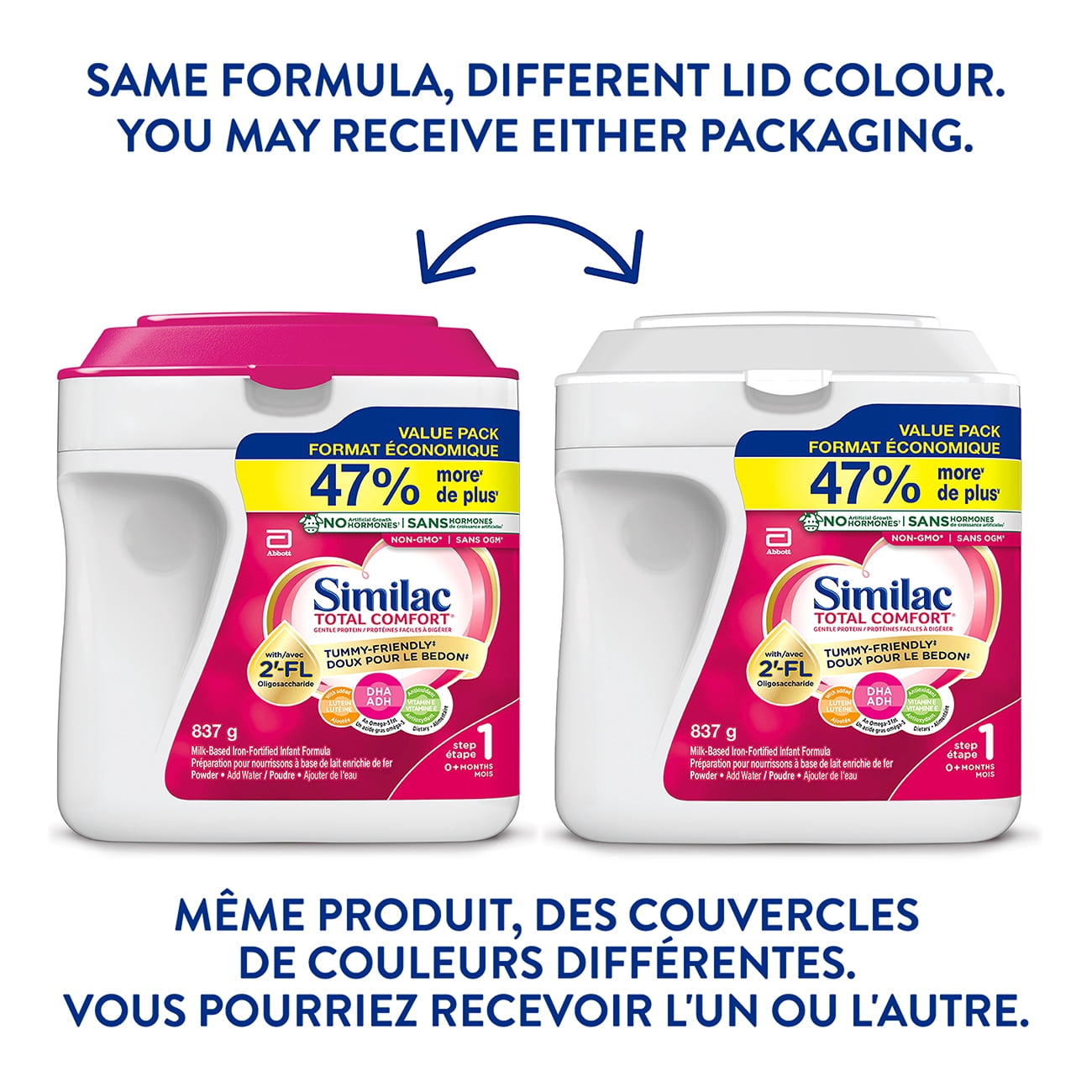 Similac Total Comfort, Préparation Pour Nourrissons, Doux Pour Le Bedon, Facile À Digérer, Maintenant Avec 2’-FL, 0+ Mois, Poudre, 837 g