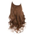 thumbnail image 5 of 1pcs Perruque Longue Bouclée Ondulée, Extensions de Cheveux Ajustables Perruque Synthétique Ondulée Mise à Niveau des Postiches Fil Invisible Extensions de Cheveux Noires, 5 of 5