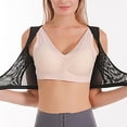 thumbnail image 3 of JFHHQ Women's X-Shaped Back Support Bra for Posture Correction and Lifting Front Closure Design M Black, 3 of 6
