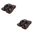 thumbnail image 1 of ZheElen Japanese Clogs Slippers Geta Sandals Flip Flops for Men Women 36 Blue Square Size 42 2Set, 1 of 6