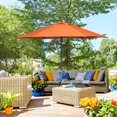 thumbnail image 2 of Outsunny Parasol de Patio 6,6 Pi, Parasol d'Extérieur avec 6 Baleines Solides, Orange, 2 of 10