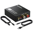 thumbnail image 1 of Digitnow 192KHz Analog Audio Converter DAC SPDIF Coaxial Optical Convert to L/R RCA, Toslink Optical to 3.5mm Jack Audio Adapter for PS4 HD DVD Home Cinema Systems, 1 of 8