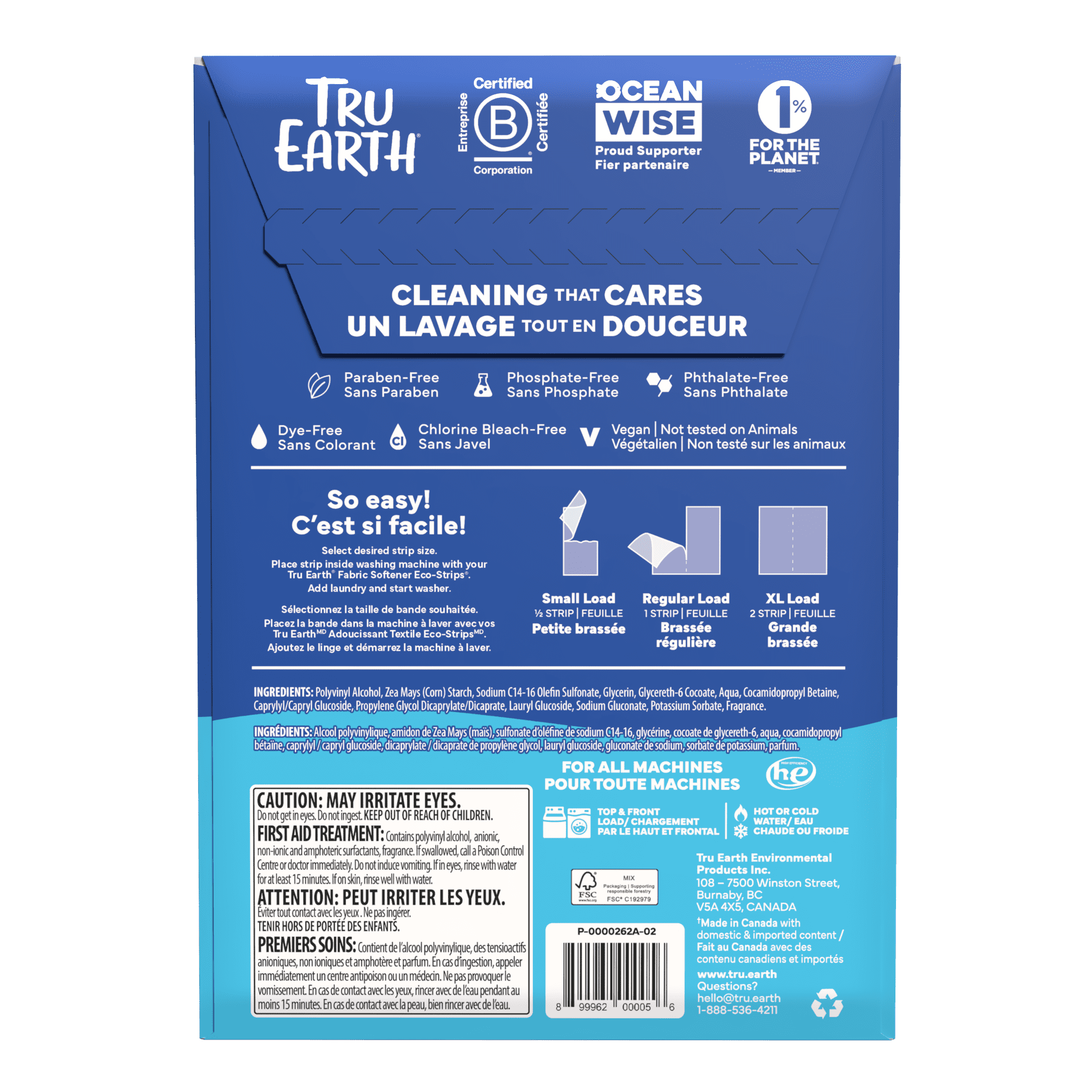 Tru Earth Laundry Detergent Sheets - 64 Strips - Fresh Linen