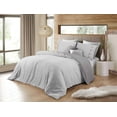 thumbnail image 2 of Swift Home Reversible Ultra Soft Solid Duvet Cover Set with Decorative Button Closure, Queen, Silver, 2 of 3