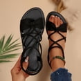 thumbnail image 3 of Jovati Summer Women's Sandals, Fish Mouth Design, Flock Material, Slip Resistant Sole, Breathable Lining, Flat Heel, Solid Color, 3 of 10