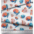 thumbnail image 2 of Soimoi Georgette Viscose Fabric Dot & Fish Ocean Print Fabric by Yard 42 Inch Wide, 2 of 3