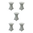 thumbnail image 3 of ZheElen Easy Care Stretch Round Tablecloth Versatile And Environmentally Friendly silver 5Set, 3 of 6