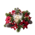thumbnail image 3 of Needles and Red Berry Desktop Candle Holder Aromatherapy Decorative Garland, 3 of 6