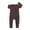 Brown, variant on MIASHUI Baby Boys Girls One Piece Romper Solid Color Long Sleeve Zipper Pajamas,Brown,18-24 Months